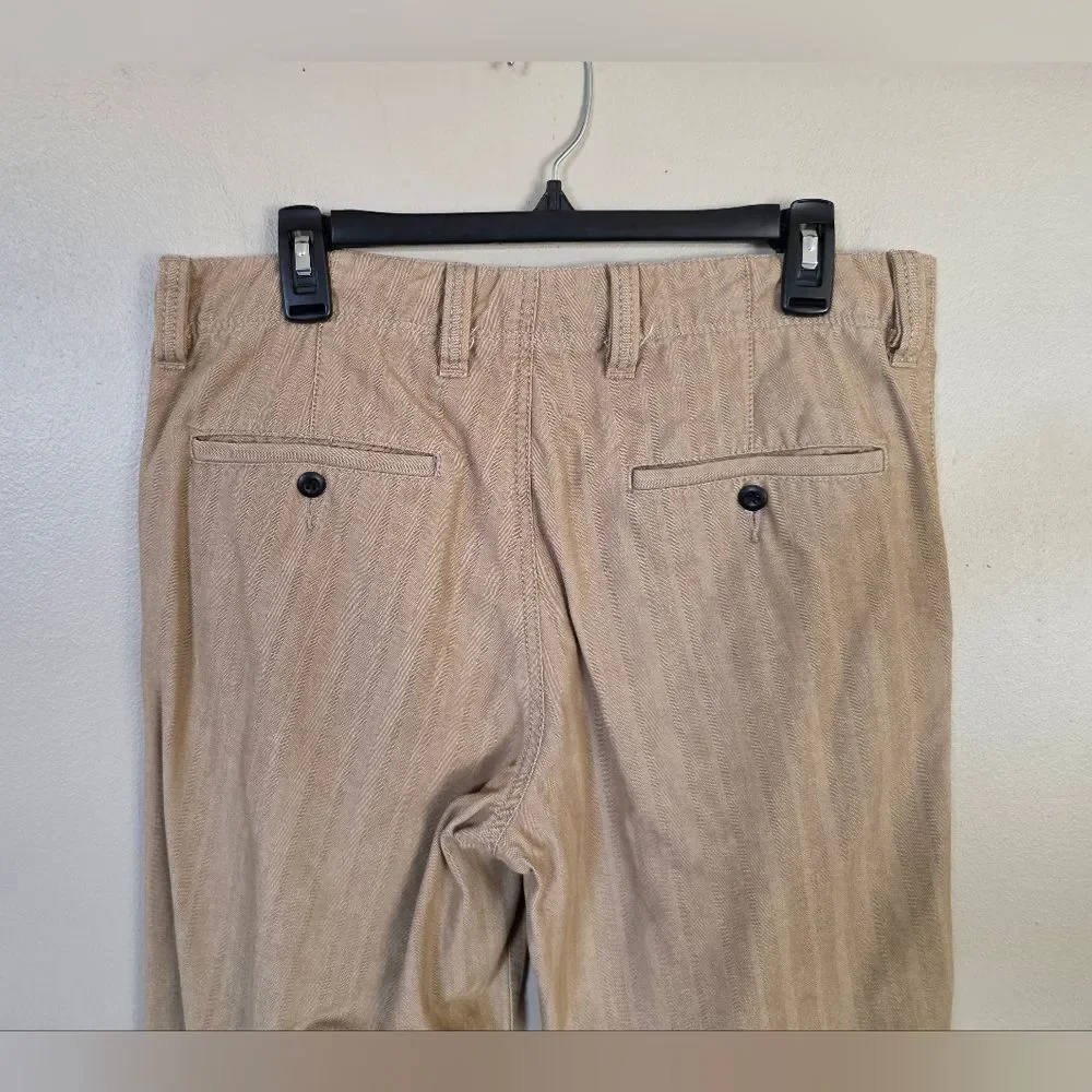 Express Men's Chinos Khaki Flat Front Casual Pants Size 32 x 32